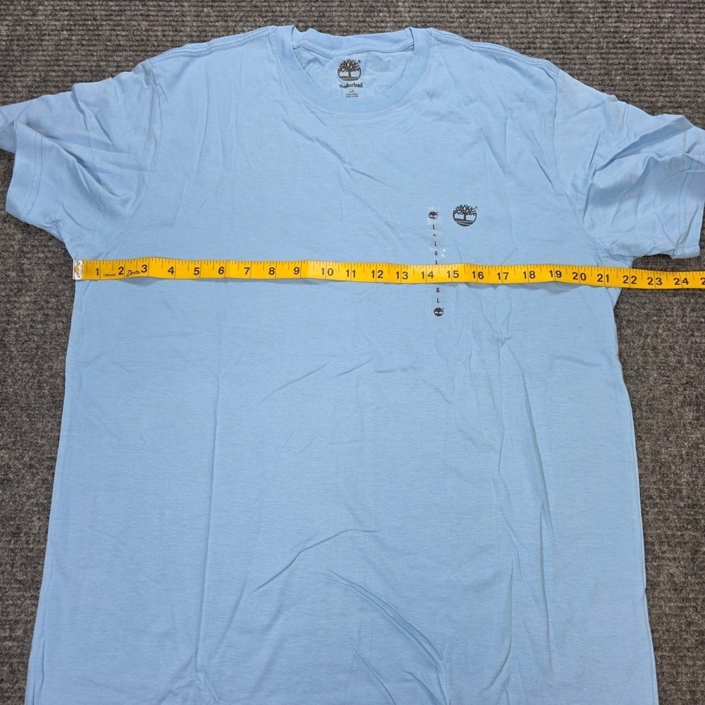 Timberland Graphic Tee Women's Size Large Light Blue Casual 100% Cotton New - Picture 5 of 8